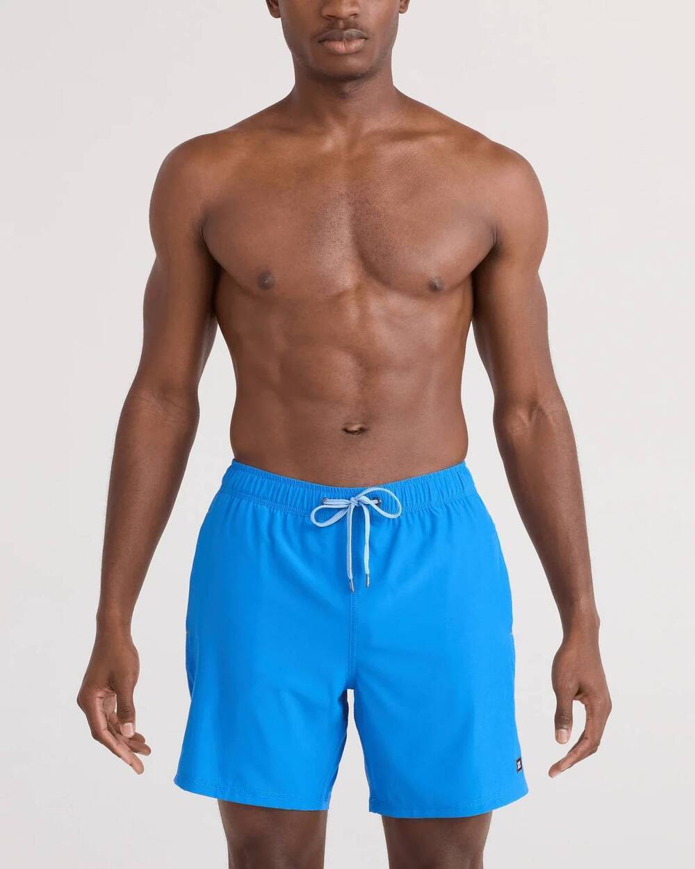 NEW SAXX oh buoy 2n1 volley 7" swim trunk in bold blue